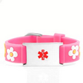 Pretty in Pink Flower Medical Bracelet for Girls